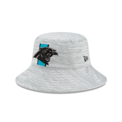 Blue Carolina Panthers Hat - New Era NFL Official NFL Training Stretch Bucket Hat USA2149635